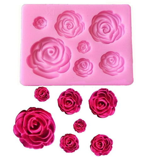 Rose Flowers Silicone Mold